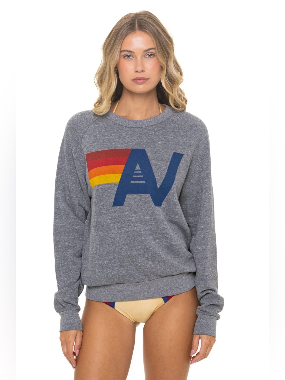 AVIATOR NATION Gray Logo Sweatshirt